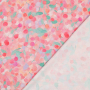 Viscose satijn Abstract Dots, roze