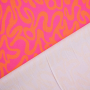 Viscose satijn Abstract, lichtfuchsia