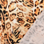 Viscose satijn Animal Skin, lichtorange