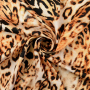 Viscose satijn Animal Skin, lichtorange