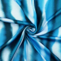 Viscose satijn Batik Stripes, blauw
