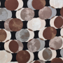 Viscose satijn Dots, bruin