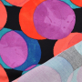 Viscose satijn Dots, rood