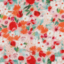 Viscose satijn Flower Dream, apricot