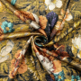 Viscose satijn Flower Dream, oranje