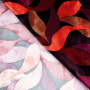 Viscose satijn leaves, rood