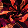 Viscose satijn leaves, rood