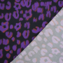 Tissu satin viscose Léopard Leo, noir