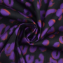 Tissu satin viscose Léopard Leo, noir