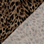 Tissu satin de viscose Leo Spots, marron