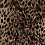 Tissu satin de viscose Leo Spots, marron