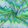 Viscose satin Zick Zack, green