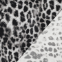 Tissu viscose strech Léopard Animal print, noir