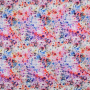 Viscose Stretch beautiful flowers, berry