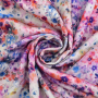Viscose Stretch beautiful flowers, berry