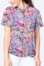 Viscose Stretch beautiful flowers, berry