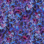 Viscose stretch flower love, royal blue