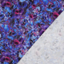 Viscose stretch flower love, royal blue