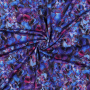 Viscose stretch flower love, royal blue