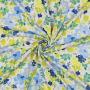 Viscose stretch flower meadow, off-white