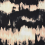 Tissu viscose stretch Tie Dye Blurred, noir