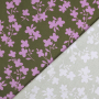 Viscose stretch twill flower shades, olive green