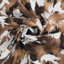 Viscose Stretch flowers, brown