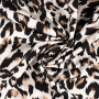 Viscose Stretch leo, gebroken wit