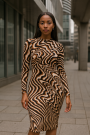Viskose Stretch Zebra, creme