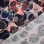 Viscose twill Circles, zwart
