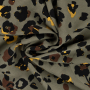 Viscose twill leo love, army green