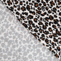 Tissu viscose sergé twill Léopard, blanc cassé