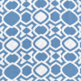 Tissu viscose sergé twill Geométrique Vintage Retro Dream, bleu denim