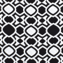 Tissu viscose sergé twill Geométrique Vintage Retro Dream, noir