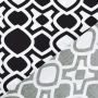Tissu viscose sergé twill Geométrique Vintage Retro Dream, noir