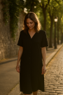 Viscose twill, zwart