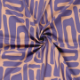 Viscose voile Abstract, paars