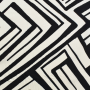 Viscose voile art print, black