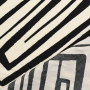 Viscose voile art print, black