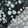 Viscose voile beautiful eukclyptus, zwart