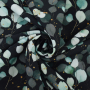 Viscose voile beautiful eukclyptus, zwart
