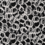 Viscose Voile circles, black
