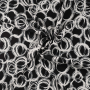 Viscose Voile circles, black