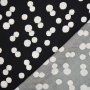 Tissu voile de viscose à pois Dots, noir