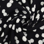 Tissu voile de viscose à pois Dots, noir