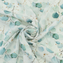 Viscose voile eucalyptus leaves, wit