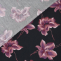 Viscose voile Floral Love, black