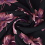 Viscose voile Floral Love, black