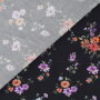 Viscose voile Flower Bouquet, black