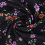 Viscose voile Flower Bouquet, black